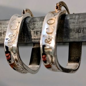 Tiffany & Co. Sterling Silver Square Hoop Earrings